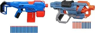 Nerf Alpha Strike Flyte Cs-10 Motorised Blaster-10-Dart Clip-Fed Blasting-20 Official Elite Darts-for Kids+&Nerf Elite 2.0 Commander Rd-6 Blaster,12 Darts,Multi