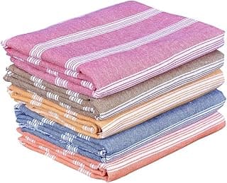 COMFORT WEAVE Cotton Bath Towels 250 GSM Multicolor(Set of 5, 31 X 62 Inch)