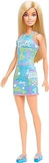 Barbie Dolls 3 Wearing Logo Print Dresses, Toy for Kids Ages 3 and Up