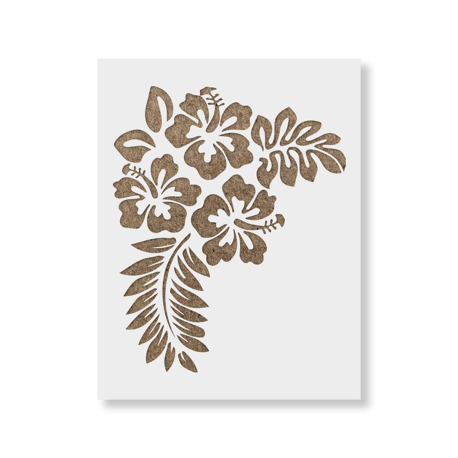 Hibiscus Flower Stencil Template - Reusable Stencil with Multiple