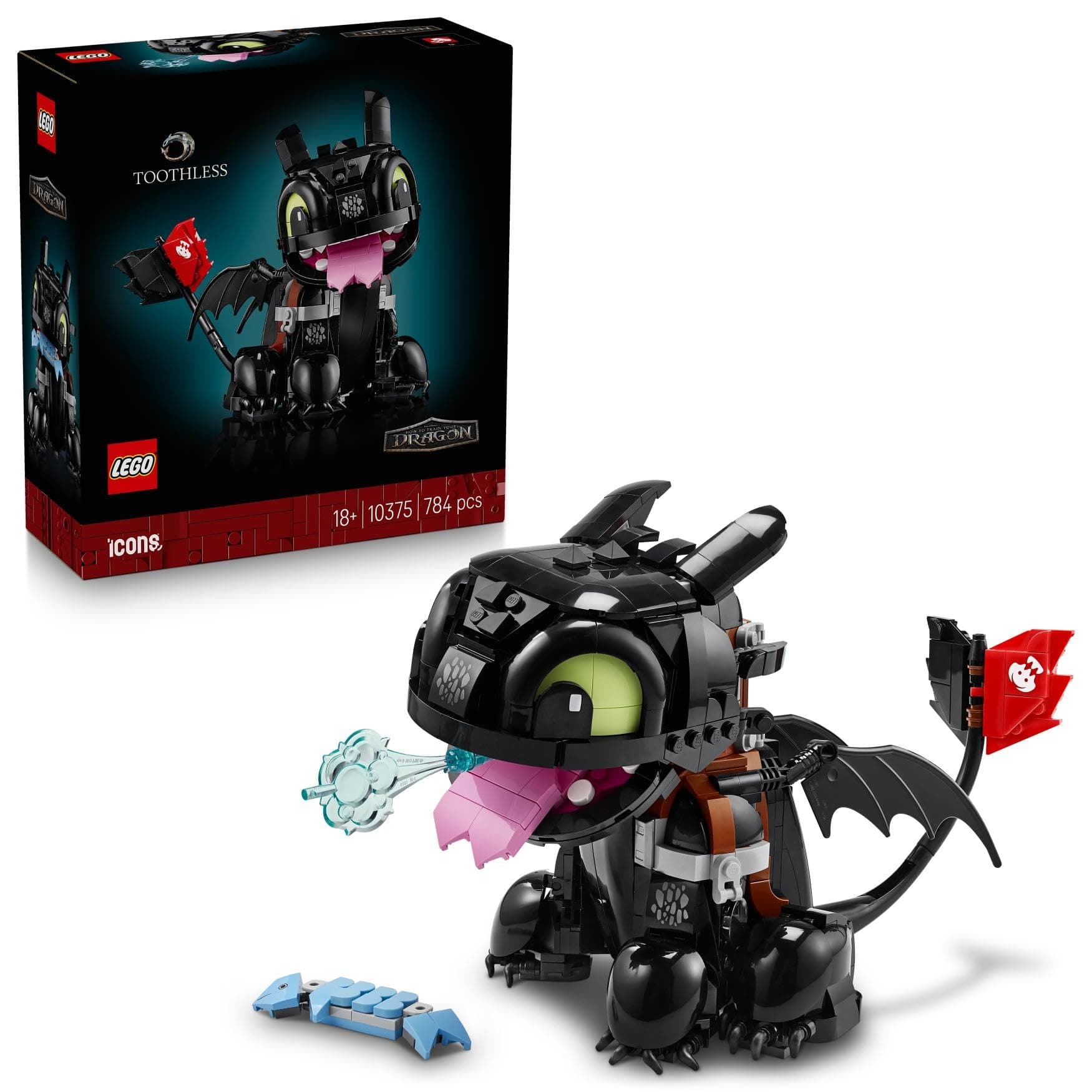 LEGO 10375 Toothless – How to Train Your Dragon Buildable Toy (784 Pieces)