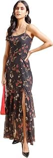 Tokyo Talkies Women's Sleeveless Shoulder Straps Printed Dresses | Stylish| Casual