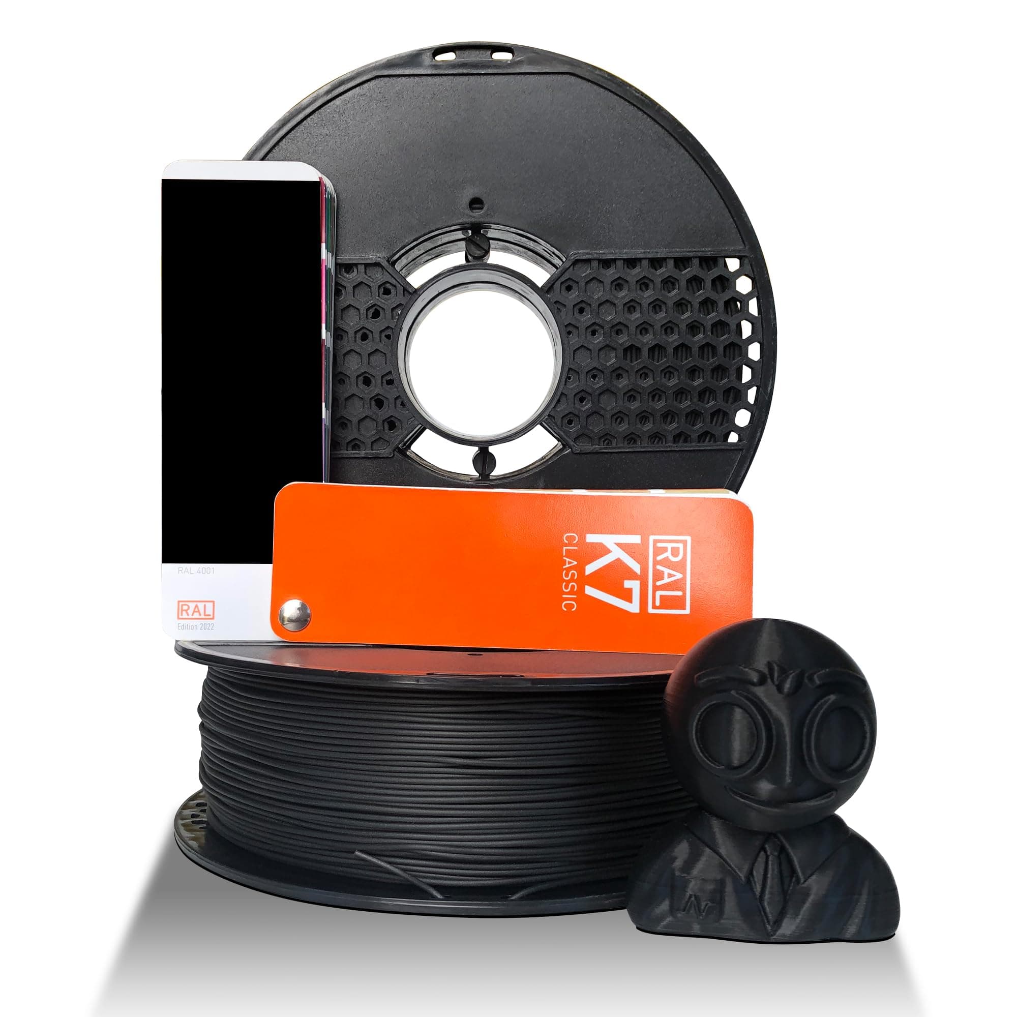 NFIL3D 1KG Net Turbo Finish PLA+ Raven Black 3D Printer Filament | Filaments for 3D Printer| 1.75mm| Accuracy +/- 0.015mm | 1000g 3D Filament, 250g Spool, 350g Packaging Weight (Total Weight 1.6KG)