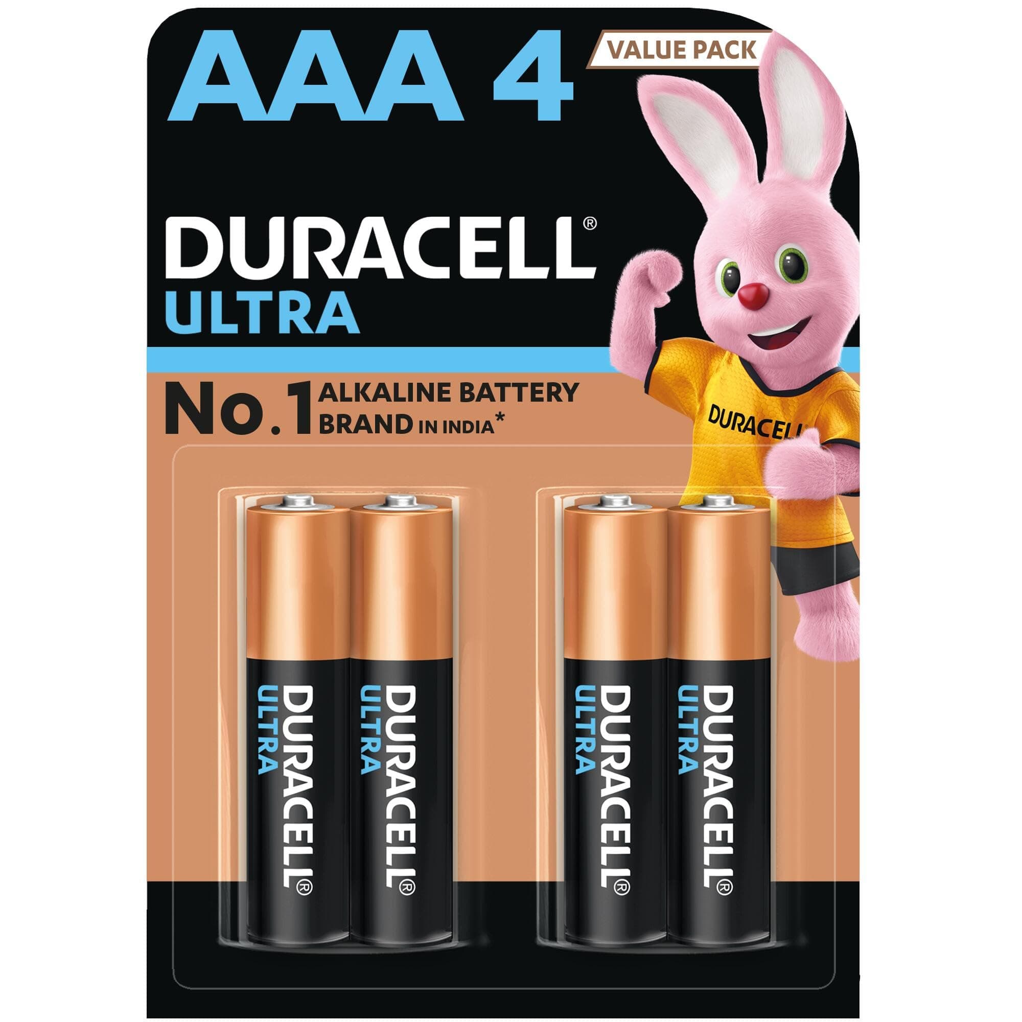 Duracell Ultra AAA Battery, pack of 4, High-Drain Devices, Digital Camera, Toys, Electric Toothbrush