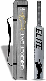 Jaspo Slog Elite Plastic Tennis Cricket Bat, Hybrid Pu Filled Plastic Cricket Bat, Premium Hard Plastic Bat, Full Size Bat, 34 X 4.5 Inches, for All Ages (Slog Elite)