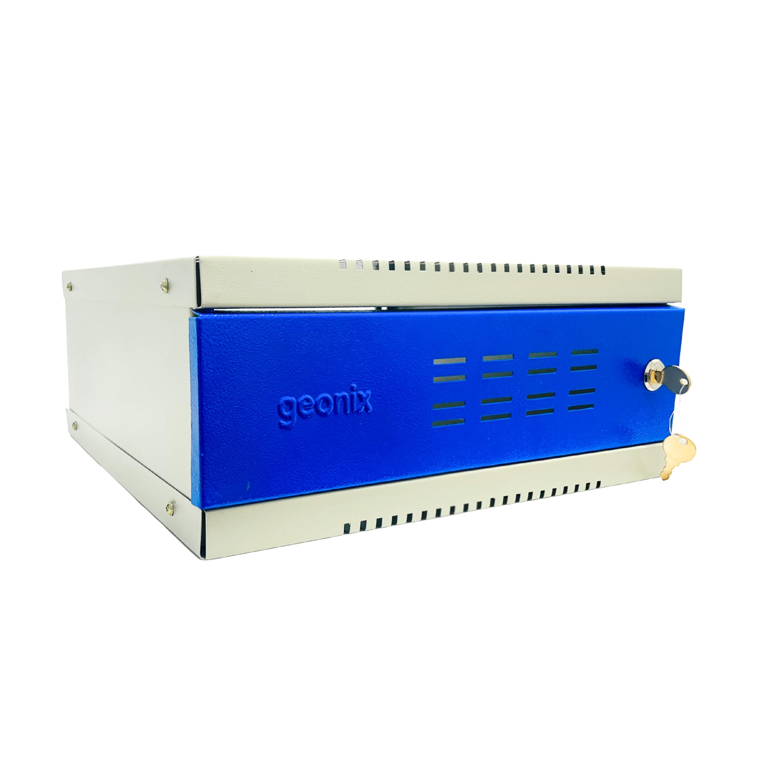 Geonix DVR Rack Mini 2 U| Wall Mount Network Server Rack | NVR Cabinet Box with Lock | 0.4 mm Metal Thickness