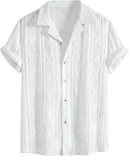 Leriya Fashion Shirt for Man | Mens Casual Shirts | Shirt for Man| Shirts for Mens Stylish |Half Sleeve Button Down Textured Summer Wear (Available in Plus Sizes)
