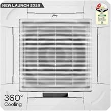 Godrej 2 Ton 2 Star Inverter Cassette AC, New Launch, 1 Year Comprehensive Warranty with 5-in-1 Convertible Cooling, 360° Cooling, Anti Freeze Protection (AC 2.0T TR CIC 24M2TG WA 4)