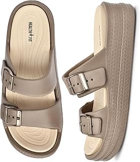 HEALTH FIT SUPER SOFT Comfortable with Adjustable Strap Flip-Flops Women's & Girl's Cushioned |Waterproof Anti Skid & Lightweight OUT Door & IN Door Slipper INDIGO2