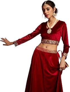 Women Velvet Square Neck Crop Top