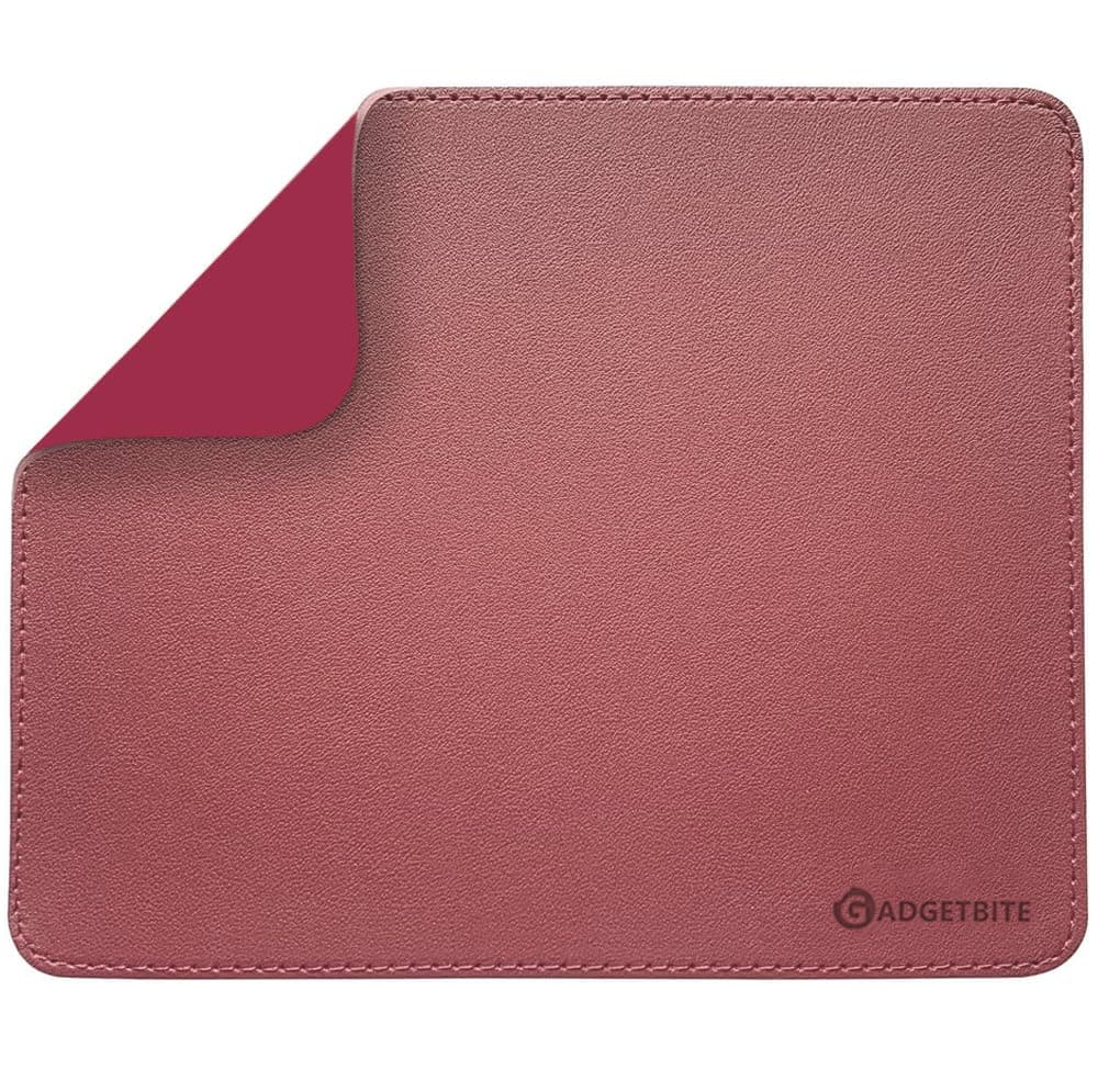 GadgetBite Premium Large Leather Desktop and Laptop Mat Extended Mouse Pad and Desk Writing Pad for Laptop and Home & Office Smooth Surface for Comfortable Typing and Gaming(25cmx20cm) Pink