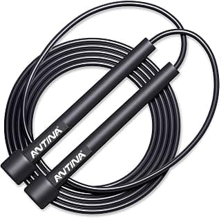 Skipping Rope for Men and Women Jumping Rope With Adjustable Height Speed Skipping Rope for Exercise, Gym, Sports Fitness Adjustable Pencil Jump Rope (Black)
