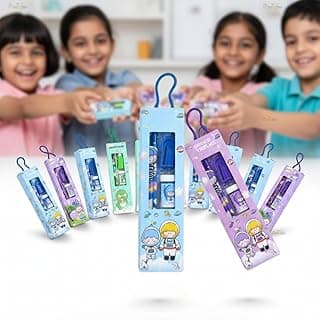 Toy Imagine Kids Stationery Kit for Birthday Return Gift | Pencils, Eraser, Scale & Sharpener | Ideal for School, Party Distribution, Kanjak, Festivals & Classroom Gifts (Pack of 12)