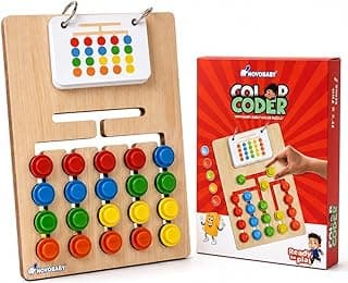Novo Baby Kids Montessori Slide Puzzle | Color & Pattern Matching Learning Toys for Kids 3-8 Years | Preschool Educational Activity Toy for 3,4,5,6,7,8 | Toys for 6-Year-Old Boy (Modern)