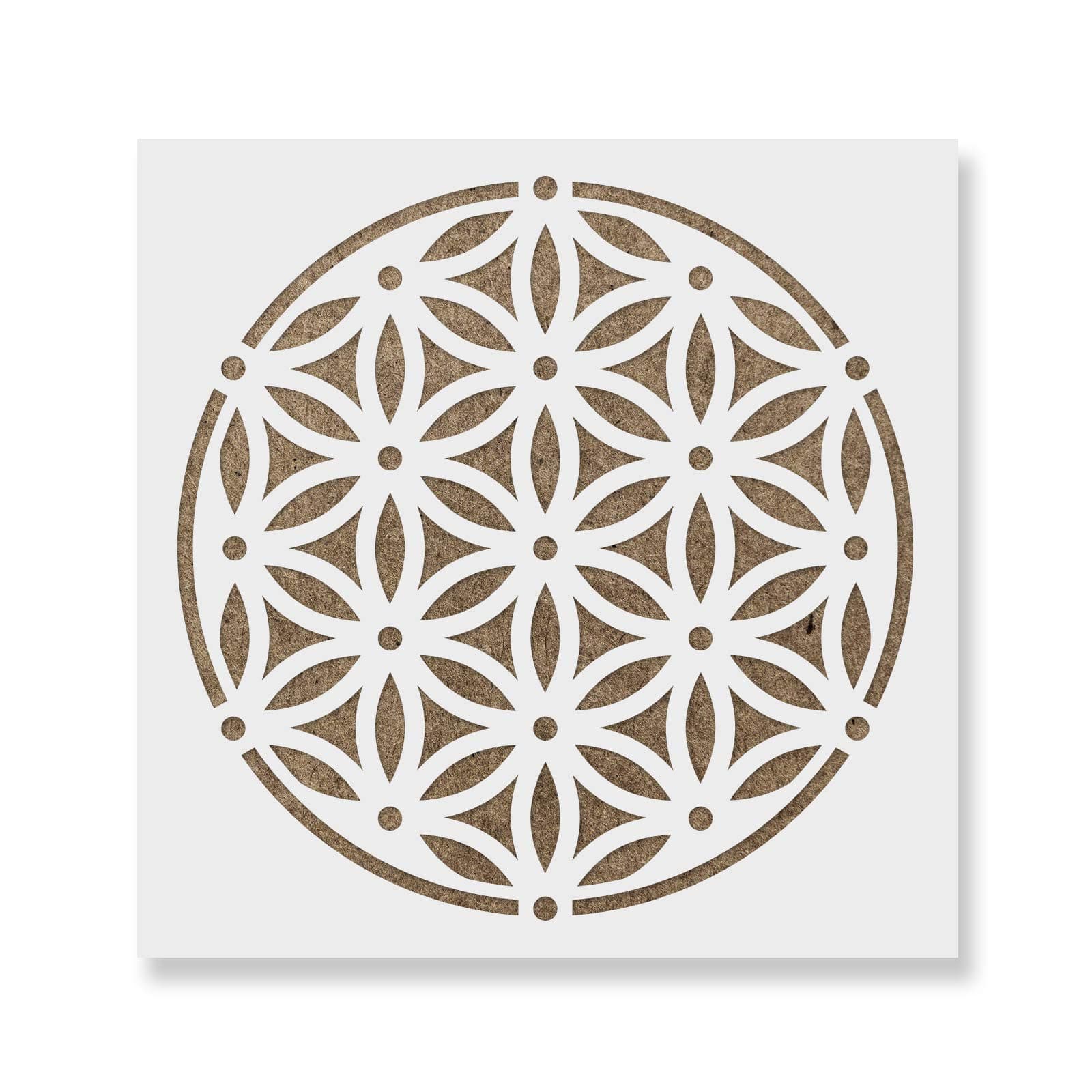 Sacred Flower of Life Stencil Template for Walls and Crafts - Reusable Stencils for Painting in Small & Large Sizes