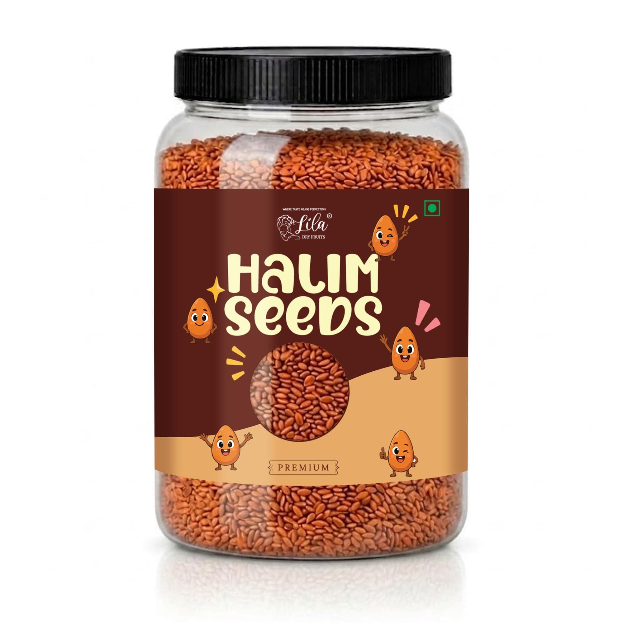 LILA DRY FRUITS Halim Seeds 250 Grams for Eating Garden Cress Seeds Aliv Seeds Edible Seeds for Weight Gain Iron Rich Superfood for Hair Growth Digestion Healthy Seeds Snack Natural Clean Food
