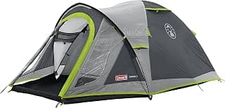 Coleman Darwin 3+ Waterproof Portable Camping Tent with Spacious Porch Tent - for Outdoors, Picnic, Hiking,3000Mm Water Coulmn (Grey),Polyester