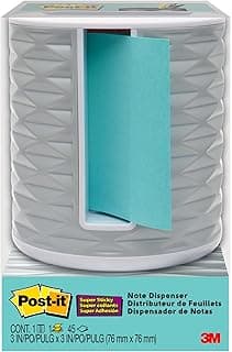 Post-It Note Dispenser, Vertical, White with Grey (ABS-330-W)