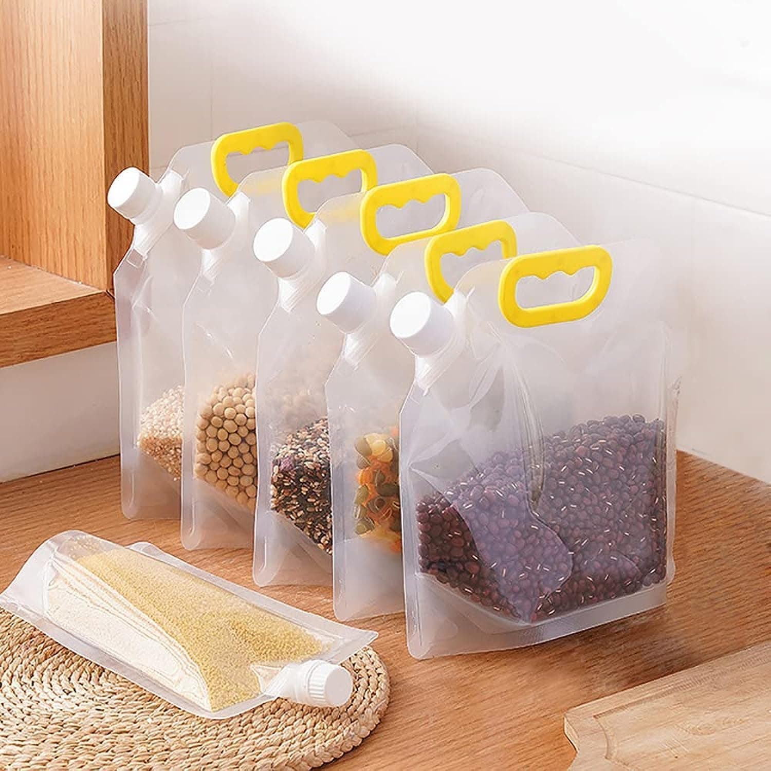 AARKRI SALES Premium Food Storage Bags with Heavy-Duty Seal for Locking in Freshness, Suitable for Freezing, Refrigeration, and Pantry Storage (2, 1.5 Litre)