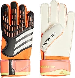 adidas adidas Unisex-Adult Match Predator Goalie Gloves, Black/Solar Red/Solar Yellow, 9