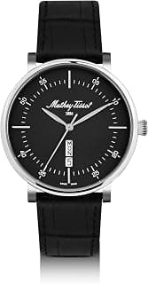 Mathey-Tissot Swiss Made Monsoon Day-Date Quatrz Black Dial Analog Watch for Men - H7918ALN