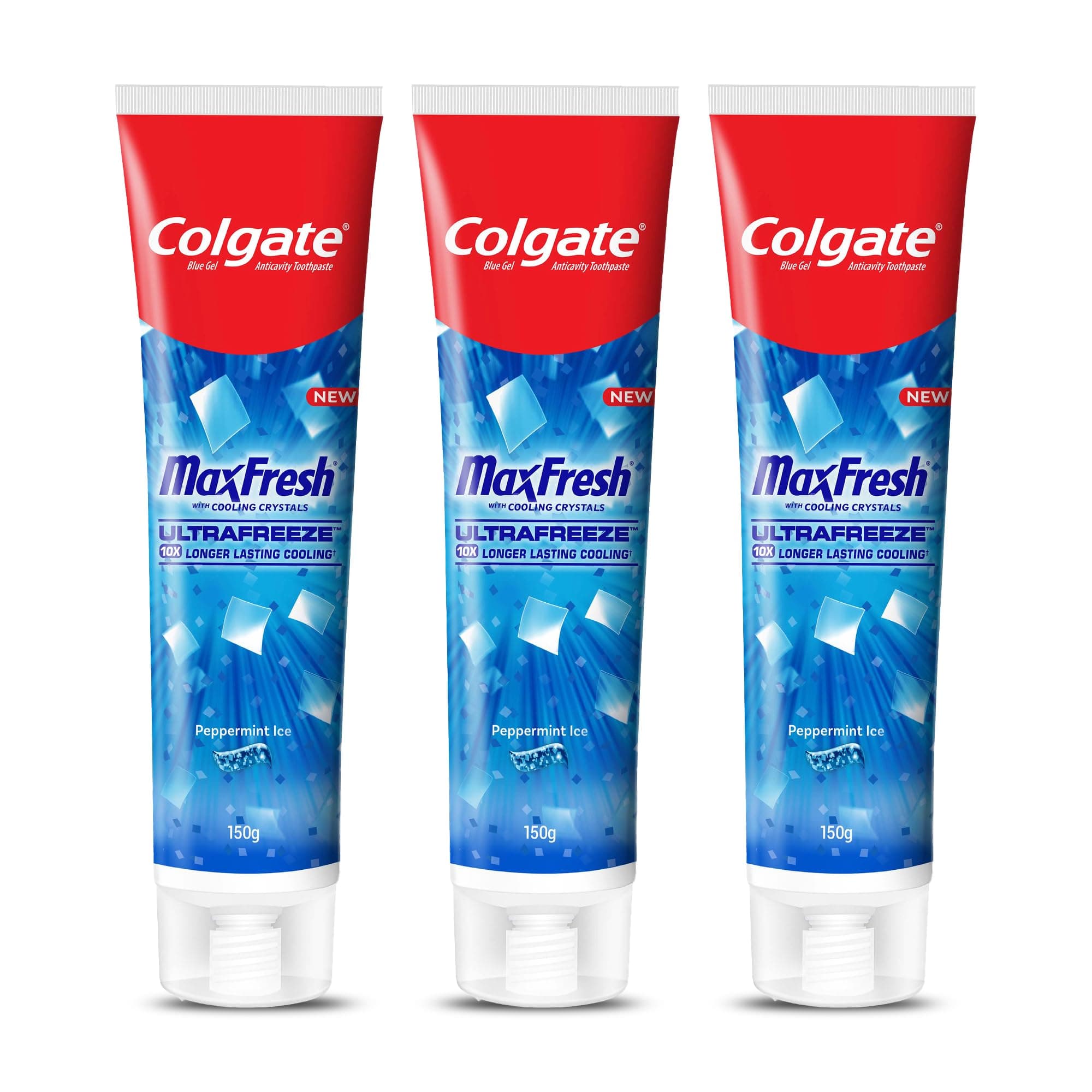 Colgate MaxFresh Toothpaste, Blue Gel Paste with Menthol for Super Fresh Breath, 450g Peppermint Ice, Saver Pack (300 gm + 150 gm)