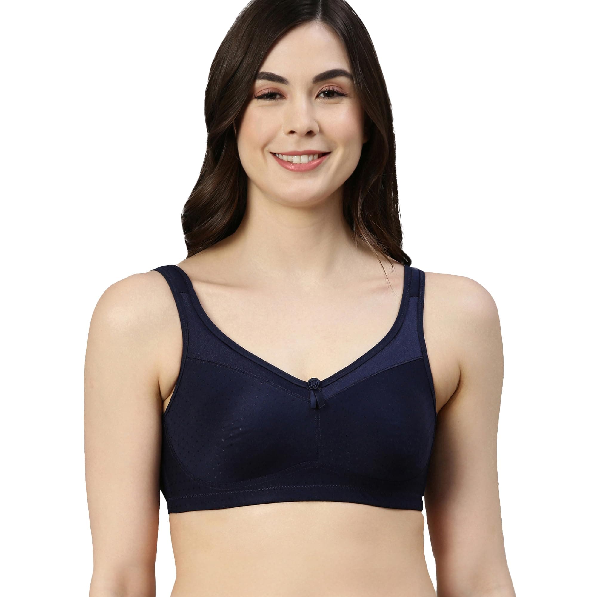 Enamor Hidden X-Frame and Smoothening Women's Full Support Everyday Bra - Jiggle Control, Non Padded, Wirefree, Full Coverage - FB12 (Available in Plus Sizes)