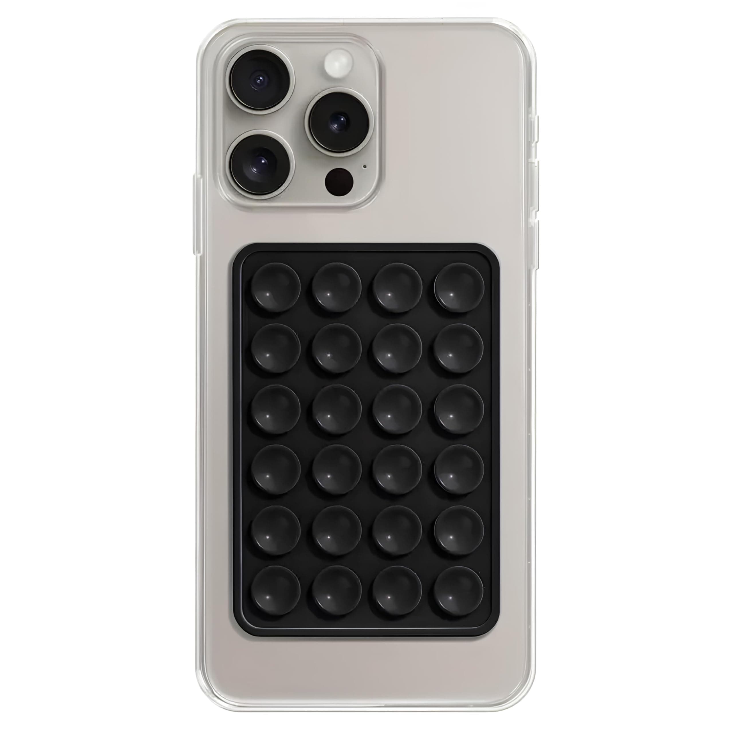 Gladiadora® Suction Phone Case, Phone Suction Sticker, Silicone Anti-Slip Silicone Multipurpose Hands-Free Sticky Pads Grip, Videos Mirror Shower (Black)