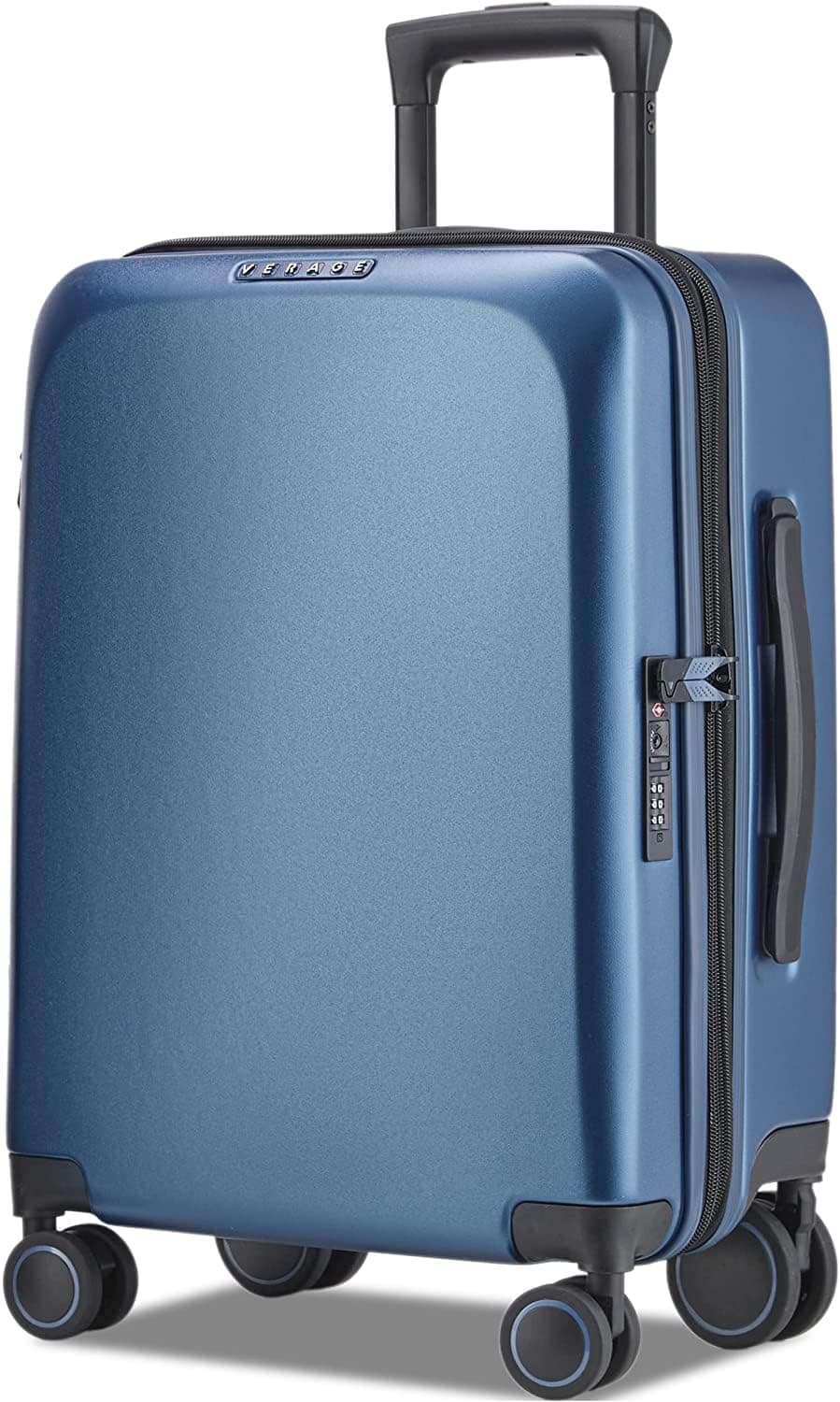 Verage Luxe Freeland 78 cms Blue Check-in Hardsided Trolley Bags for Travel, Expandable Hardshell Suitcase with Spinner Wheels, TSA Approved Lock Luggage (Large-Check-in_28")