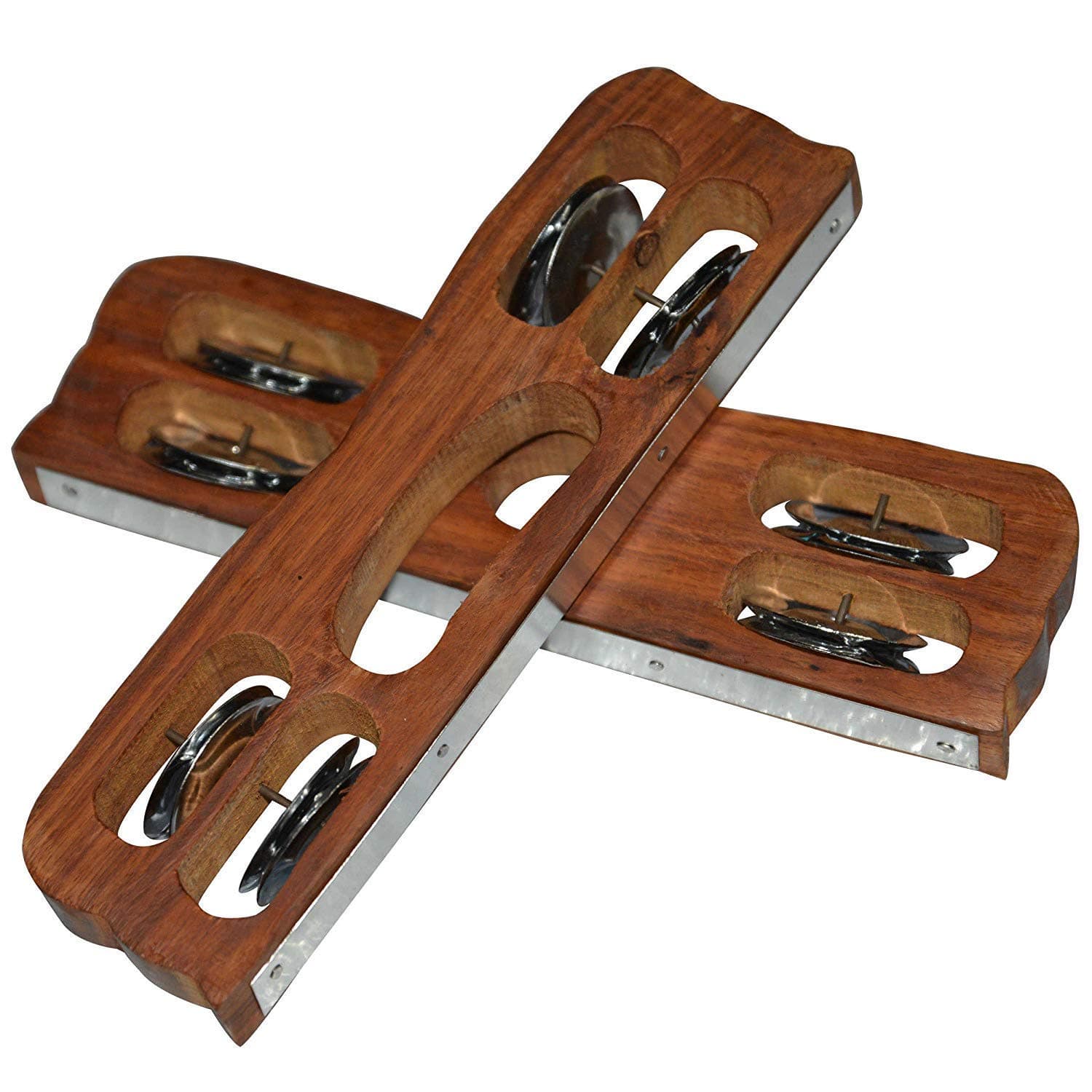 SM SAI MUSICAL Wooden Pair of Kartal/Hand-Cymbals Indian Musical Percussion Instrument