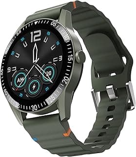 Fire-Boltt Fire-Boltt Talk Round Smart Watch 1.39″ TFT Display with Bluetooth Calling, Dual Button, Voice Assistance, SPO₂ & Heart Rate Monitor, 120+ Sports Modes, Smartwatch for Men & Women - Green