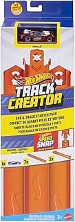 Hot Wheels Track Creator Starter Pack with 1:64 Scale Die-Cast Toy Vehicle, 10 Feet of Speed Snap Flex & Molded Tracks & 2 Adaptors​​