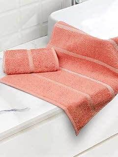 MYTRIDENT Urban Comfort Hand Towels, 450 GSM, 100% Cotton, 2PC Hand Towel, Brick Red