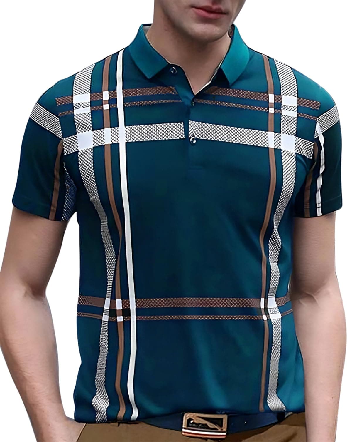 AUSK Mens Polo Colorblock Regular Fit T Shirt