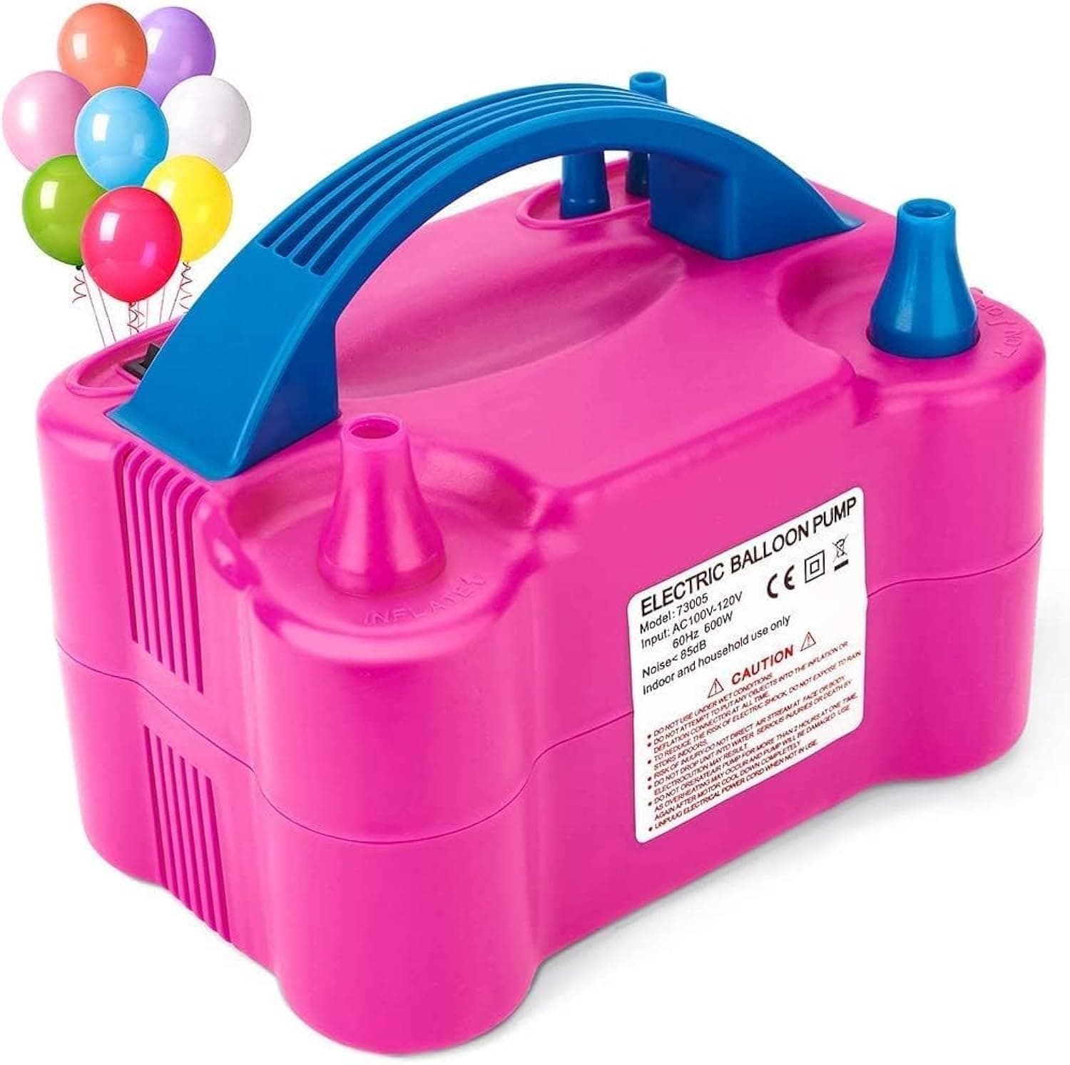 Toy Imagine Electric Balloon Pump Machine for Garland Arch | Dual Nozzle Air Blower for Birthday Decoration Kit | Balloon Pump for Kids Parties, Baby Showers – Pink, Pack of 1