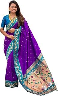 Pandadi Saree Paithani Silk Zari Weaving Saree With Unstitched Blouse Piece(3530PS)