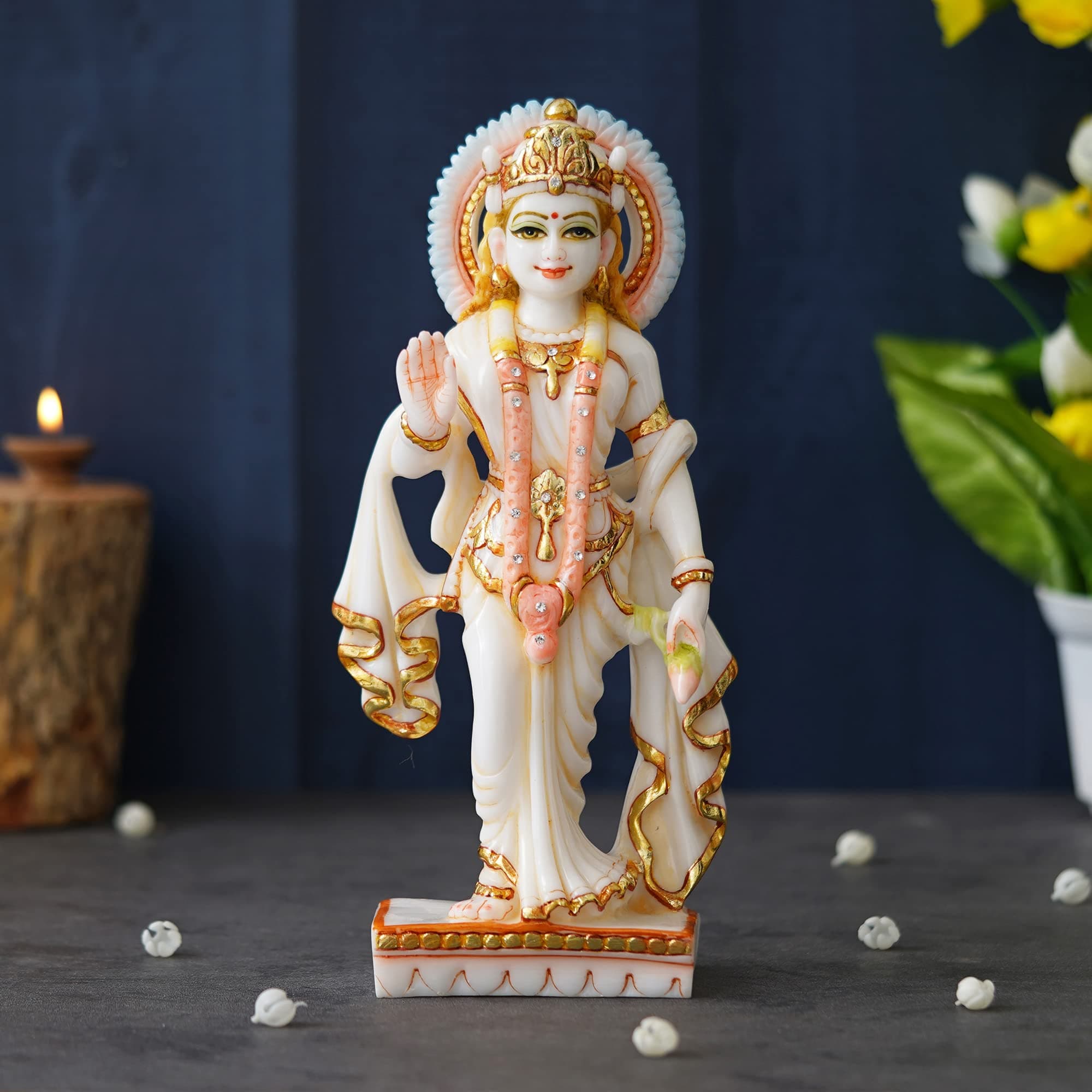 Shyam Antique Creation Hindu Goddess Radha Rani Idol Radhika Sculpture Gopi Figurine Shri Radhe Murti Decorative Showpiece for Home Office Table Living Room Decoration Gift Purpose Feng Shui