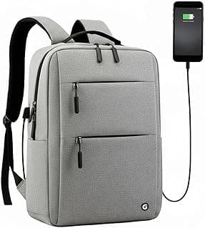 GadgetBite Graphite 20L Laptop Backpack with 15.6" Laptop Compartment, USB Charging Port, Organiser Pockets and Bottle Holder. Ideal for Office, College and Travel