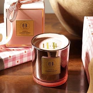 PURE HOME + LIVING Pink Summer & Rose Berry Wax Filled Jar Candle Long Lasting Fragrant Candle with Floral Aroma,Stylish Decorative Accent for Home, Bedroom, Living Room & Relaxing Gifting (Pack of 1)