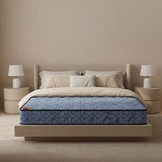 Sleepwell MyMattress | 8 Inch Soft Queen Size Mattress | Spine Support & Pressure Relief | Soft Resitec Foam Layer | Neem Fresche Protection | All Season Comfort | Blue | 78X60X8 | 10 Year Warranty
