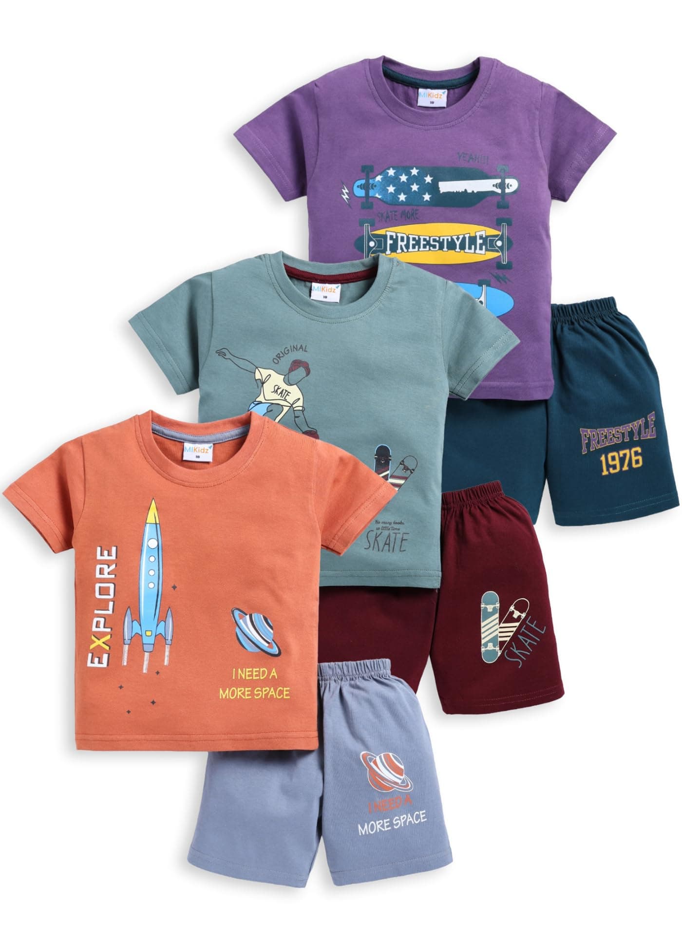 MI Kidz Unisex T-Shirt and Shorts Set