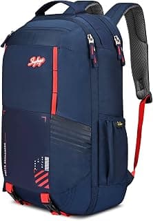 Skybags Porto Weekender 40L Backpack 2 Compartments| Durable Fabric| Padded Laptop Protection Bag (Upto 17-Inch) | Shoe Pocket, Multiple Spacious Pockets | Office, Casual & Outdoor| Unisex| Navy