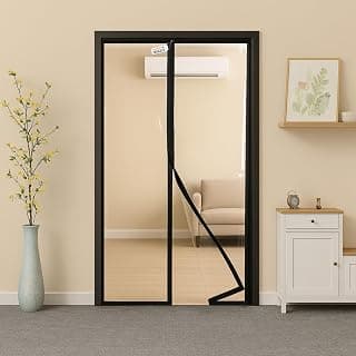 Royalkart® Transparent PVC Magnetic Door Curtain | Hands Free Self-Closing Screen | Blocks Insects & Outside Dust | Clear See-Through Screen for Home, Kitchen, AC Room, Shop | Door Size- 90cm x 215cm