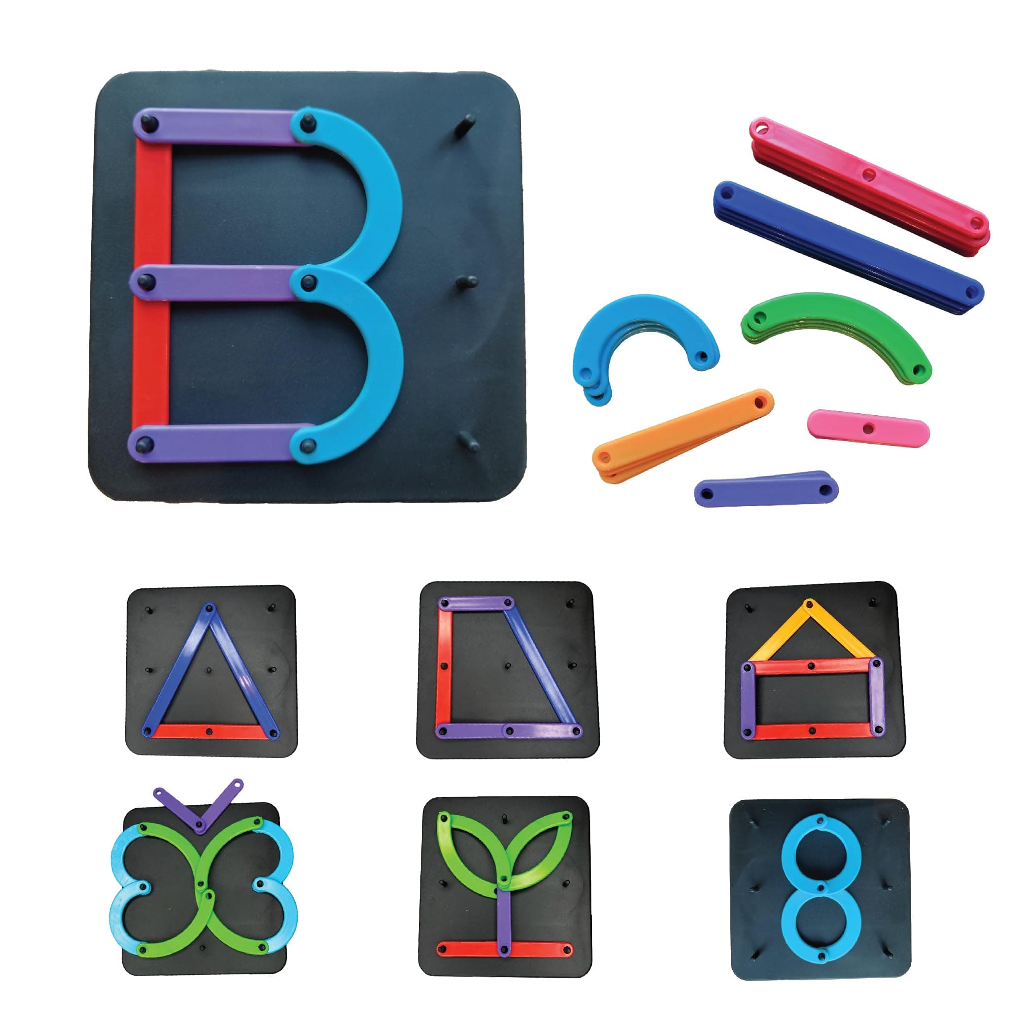 ToyMagic Kid DIY Plug N Learn|Alphabet,Number&Shapes Construction|Stage Based Learning|Improves Vocabulary|Educational &Creativety|Pre School Toy,Birthday Gift for 3+|Made in India,Multicolor