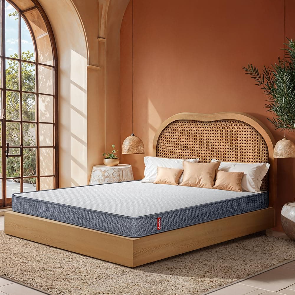 Duroflex LiveIn 2 in 1 Dual Reversible Soft & Firm Sides | 10 Years Warranty | King Bed | Roll Pack Foam Mattress | 6 Inch Bed Mattress King Size (72x72x6)