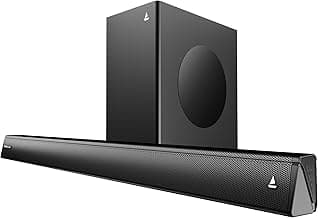 Boat Aavante 2.1 2000D, Dolby Audio, 200W Signature Sound, 2.1CH Wired Subwoofer,Multiple Ports & EQ Modes, Bluetooth Sound bar, Home Theatre Soundbar Speaker (Premium Black)