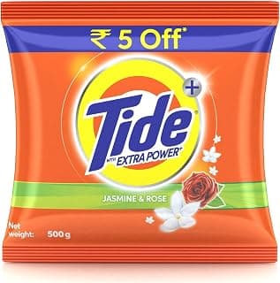 Tide Plus Detergent Washing Powder with Extra Power Jasmine and Rose Pack - 500 g