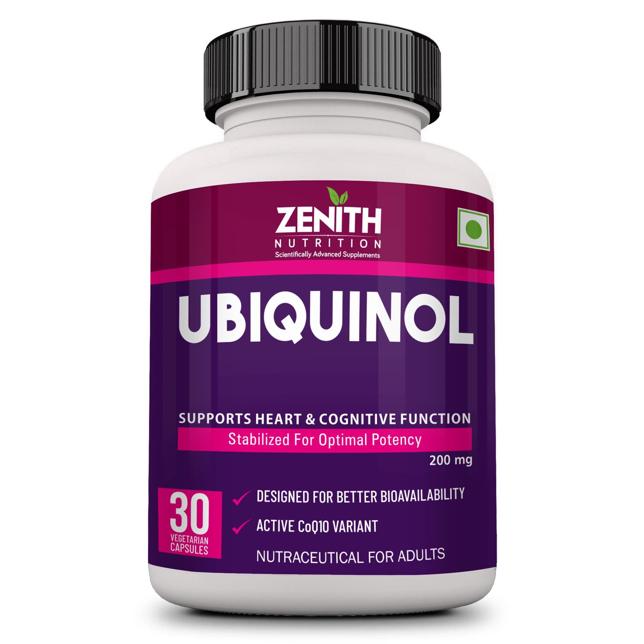 Zenith Nutrition Ubiquinol 200 mg - 30 VegiCapsules