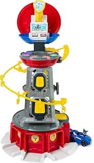 Paw Patrol Mighty Lookout Tower Pup Squad Playset | 2.75 Ft Tall Tower with Lights & Sounds | Bonus Chase Figure, Elevator, Zipline & Launcher | Toys for Kids Ages 3+ | Preschool Playset