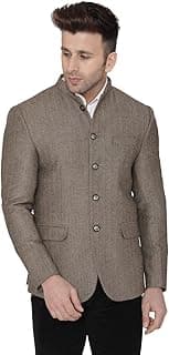 WINTAGE Mens Tweed Wool Bandhgala